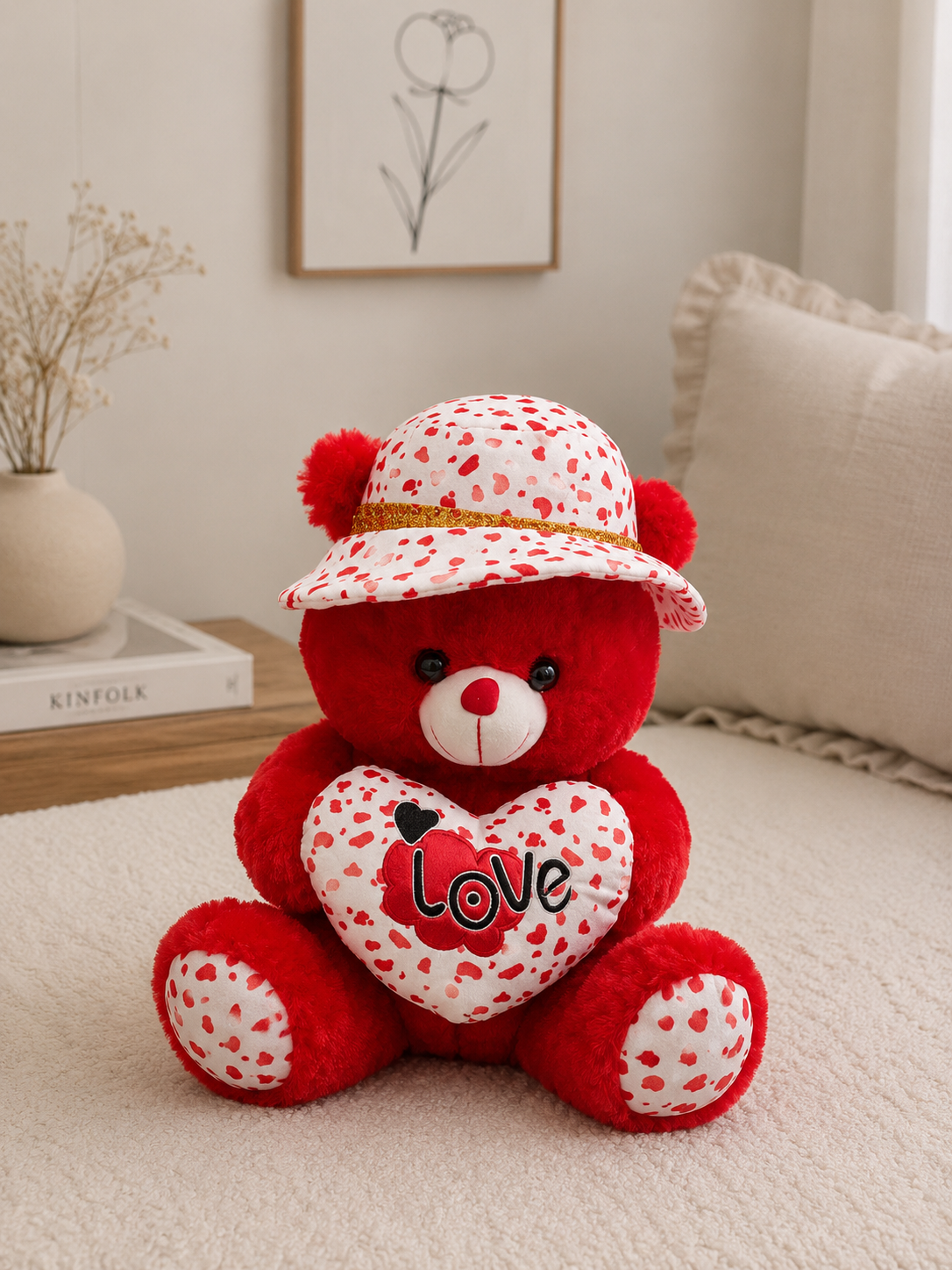 Love Bear Teddy – Red Valentine Plush with Heart
