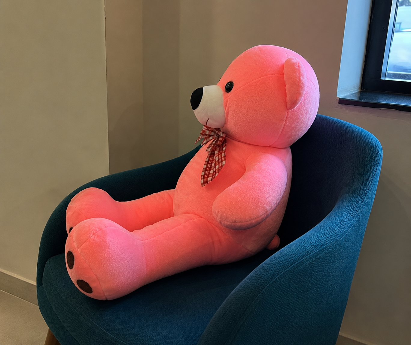 Penelope the Peony Pink Bear (2.6 ft)