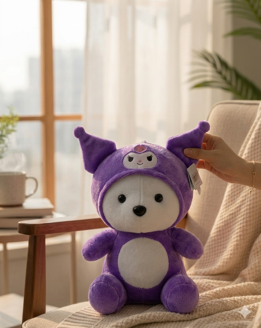 Teddy in Purple Creature Costume