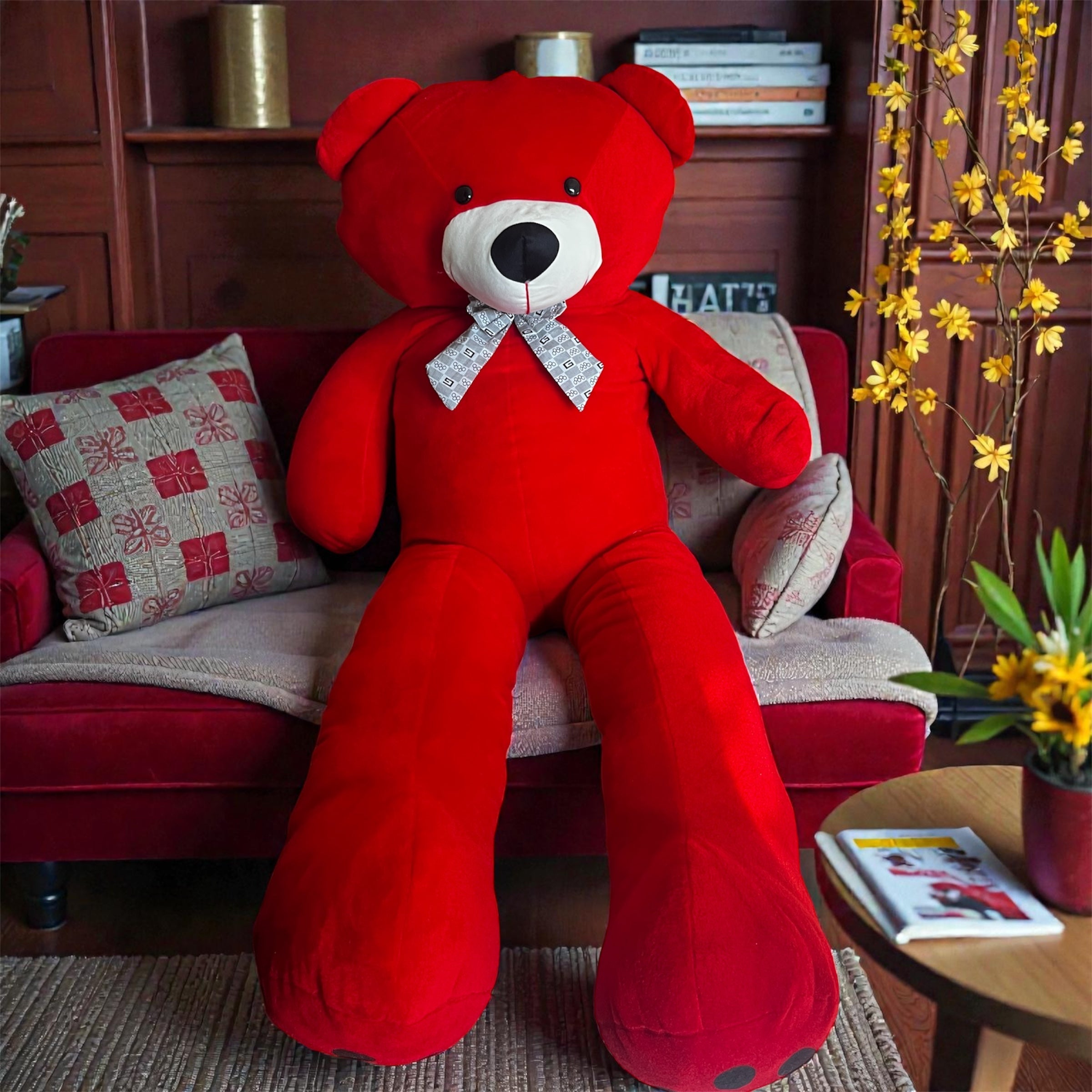 Crimson Buddy – Fluffsy.PK Signature Teddy ❤️