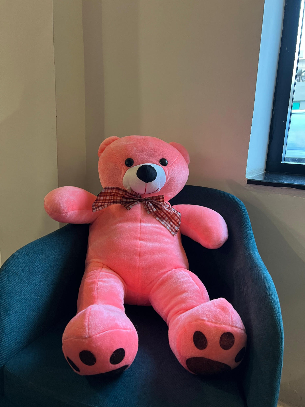 Penelope the Peony Pink Bear  (2.6 ft)